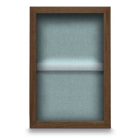 United Visual Products Indoor Enclosed Combo Board, 48"x36", Black Frame/Green & Pumice UVCB4836B-GREEN-PUMICE
